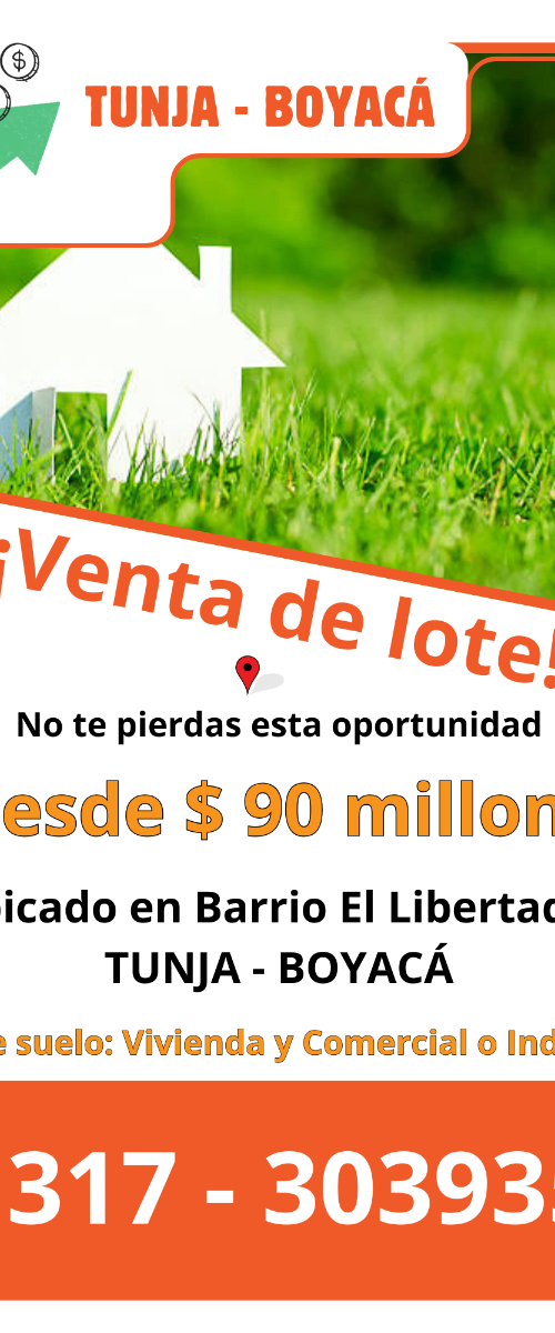 Lote en venta en Tunja
